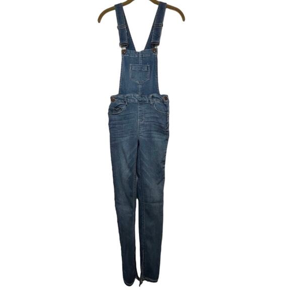 Ladies Jean Overalls Junior Size 3 Denim Skinny Leg Pants One Piece Jumpsuit - Picture 1 of 14